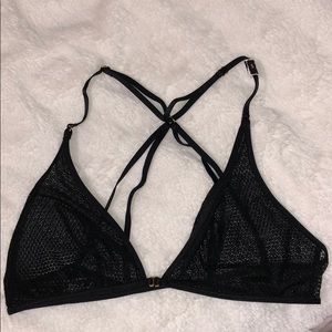 VS Black See-Through Strappy Bralette Size: S